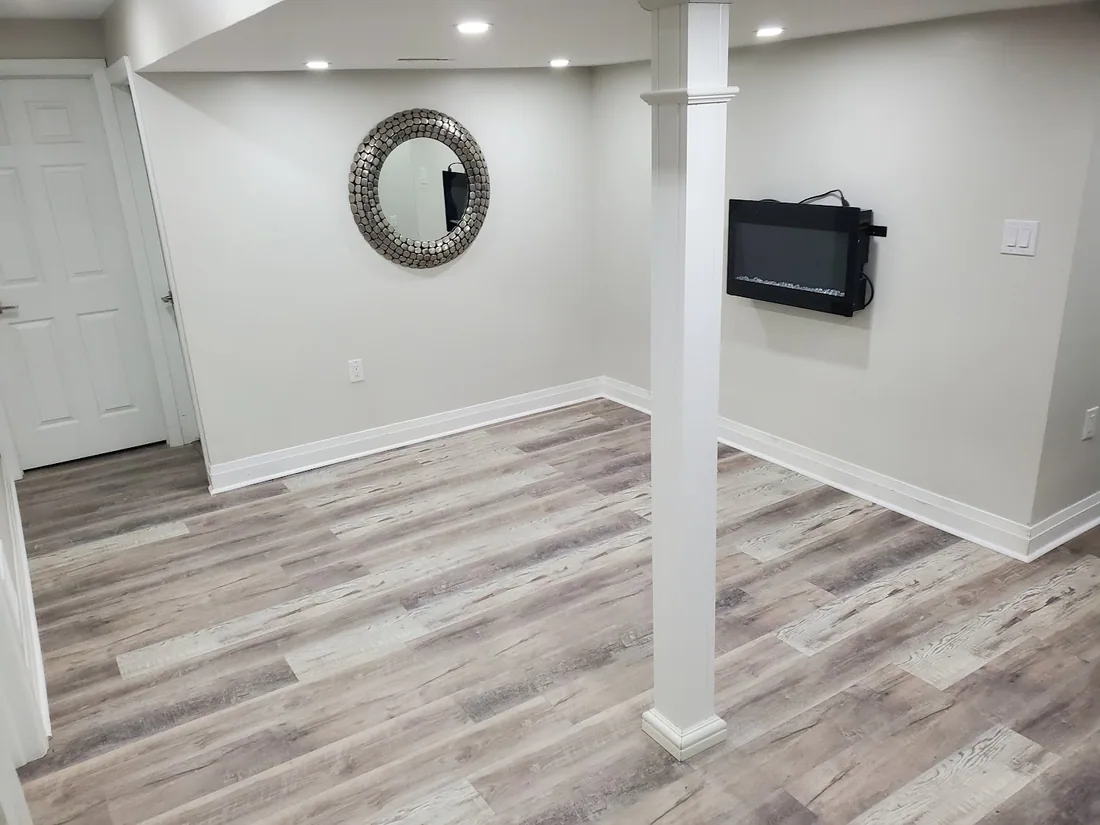 Newly installed flooring